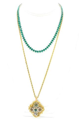 2 Miriam Haskell & Trifari Rhinestone Necklaces (1 of 10)