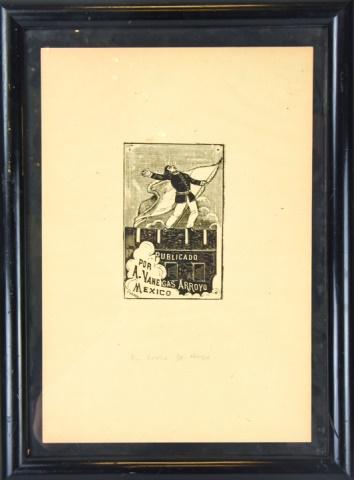 Jose Guadalupe Posada Cinco De Mayo Lithograph: Jose Guadalupe Posada (Mexican, 1852- 1913) "Cinco De Mayo" Lithograph. Measures 13.5 inches x 9 inches. Frame measures 16.5 inches x 12.25 inches.