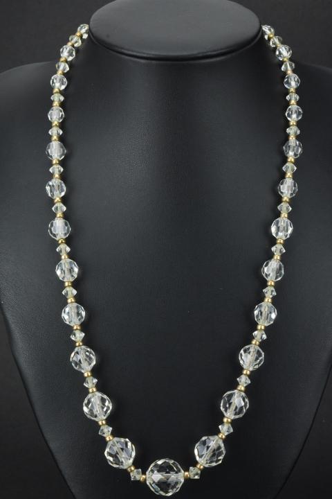 Antique Art Deco Flapper Era Rock Crystal Necklace (1 of 6)