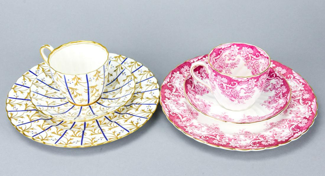 Royal Tuscan & Royal Chelsea Teacups, Saucers (1 of 12)