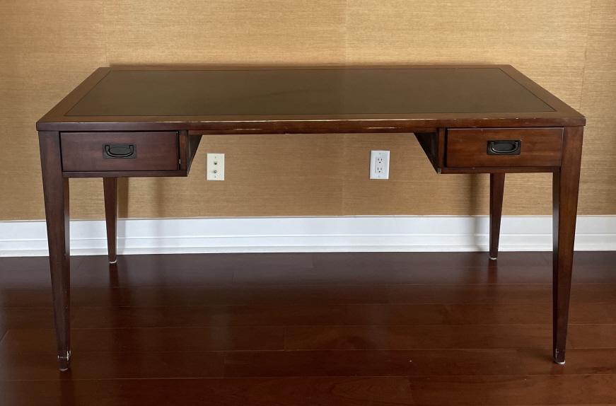 Mission Contemporary Leather Top Writing Desk (1 of 4)