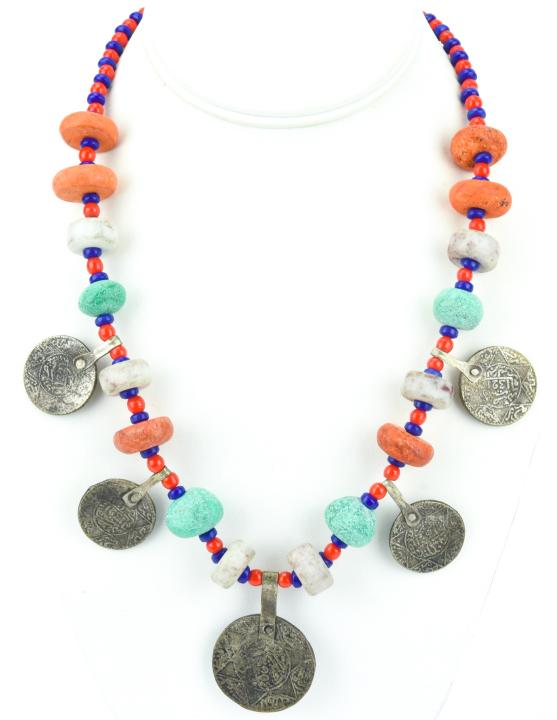 Vintage Necklace w Middle Eastern Coin Pendants (1 of 6)