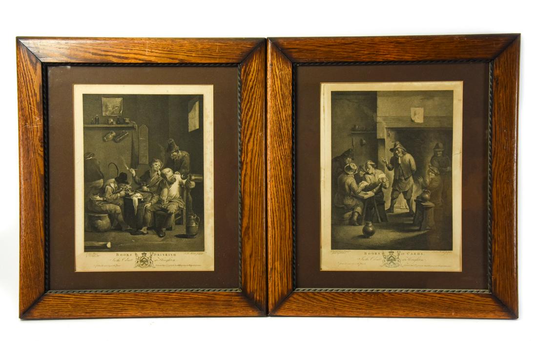 Antique Genre Scene Engravings After D Teniers (1 of 11)
