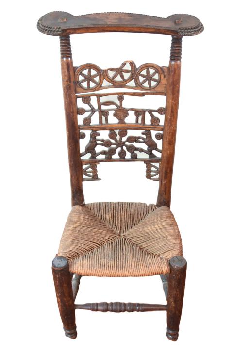 Antique 18th C French Chip Carved Side Chair (1 of 9)
