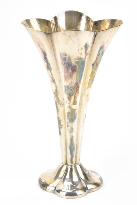 Antique Art Deco Silver Plate Trumpet Form Vase (1 of 7)