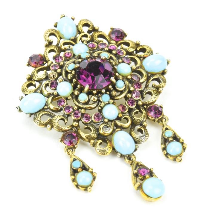 Vintage 1950s Hollycraft Costume Jewelry Brooch (1 of 6)