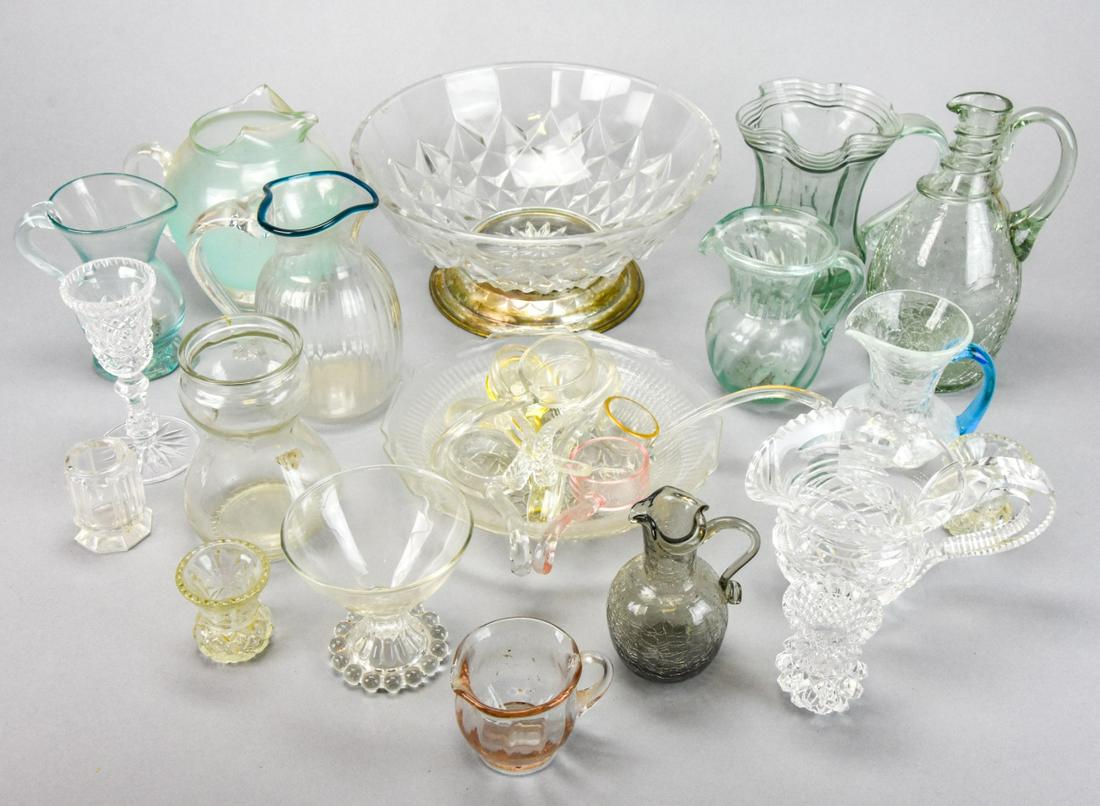 Antique Clear Pressed and Blown Glass Vessels (1 of 9)