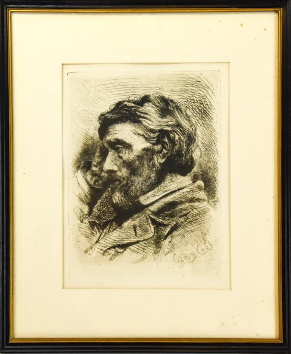 Cyrus Cobb Portrait Etching of Civil War Soldier (1 of 7)