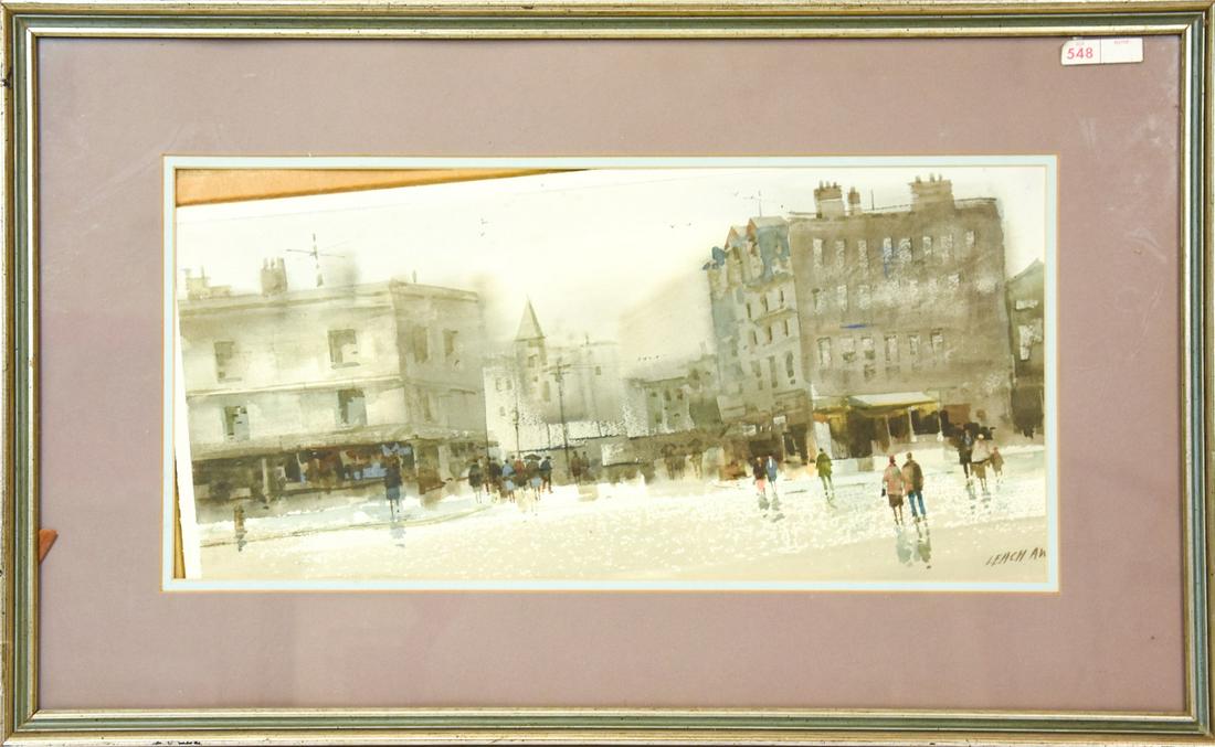 Fred Leach Watercolor Painting The Market Place (1 of 9)