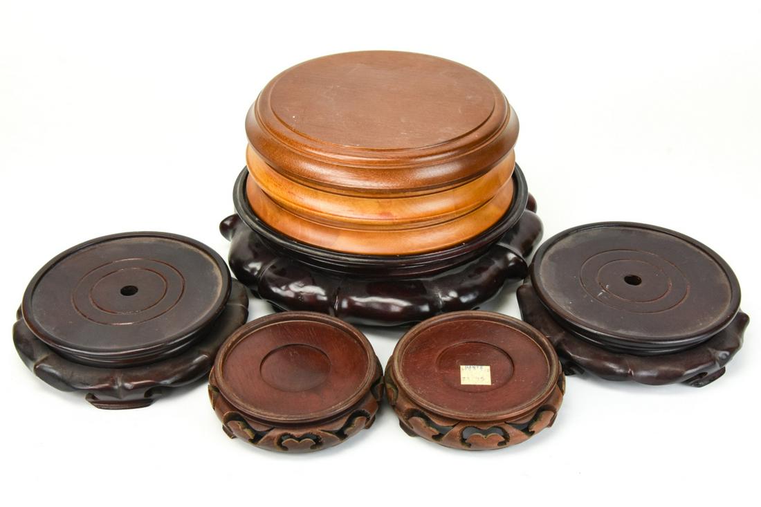 Collection Carved Statue and Asian Style Stands (1 of 8)