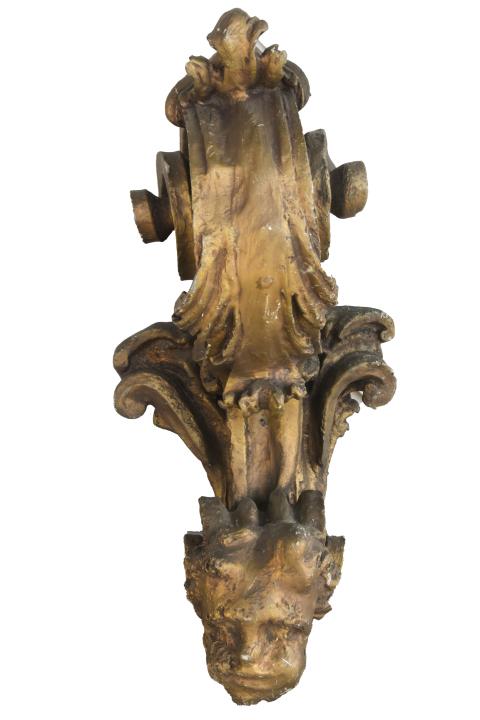 Architectural Salvage Cast & Gilded Figural Corbel (1 of 9)