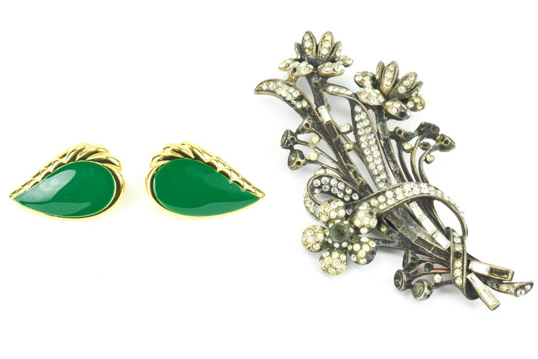 Vintage Eisenberg Original Brooch & Monet Earrings (1 of 8)