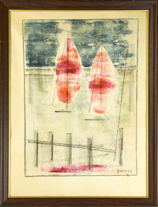 Framed Alfred Birdsey Abstract Silkscreen Print (1 of 8)