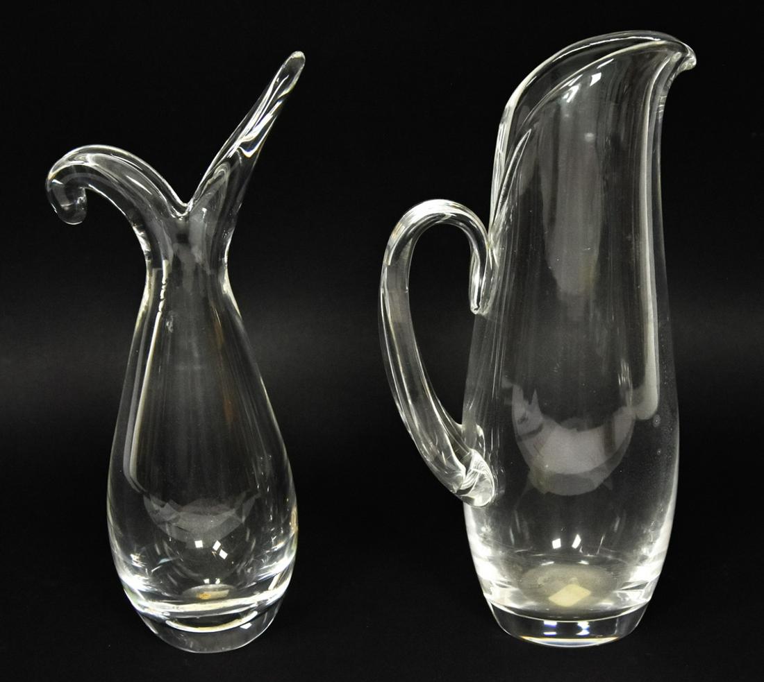 2 Steuben Crystal Table Items, Pitcher & Vase (1 of 7)