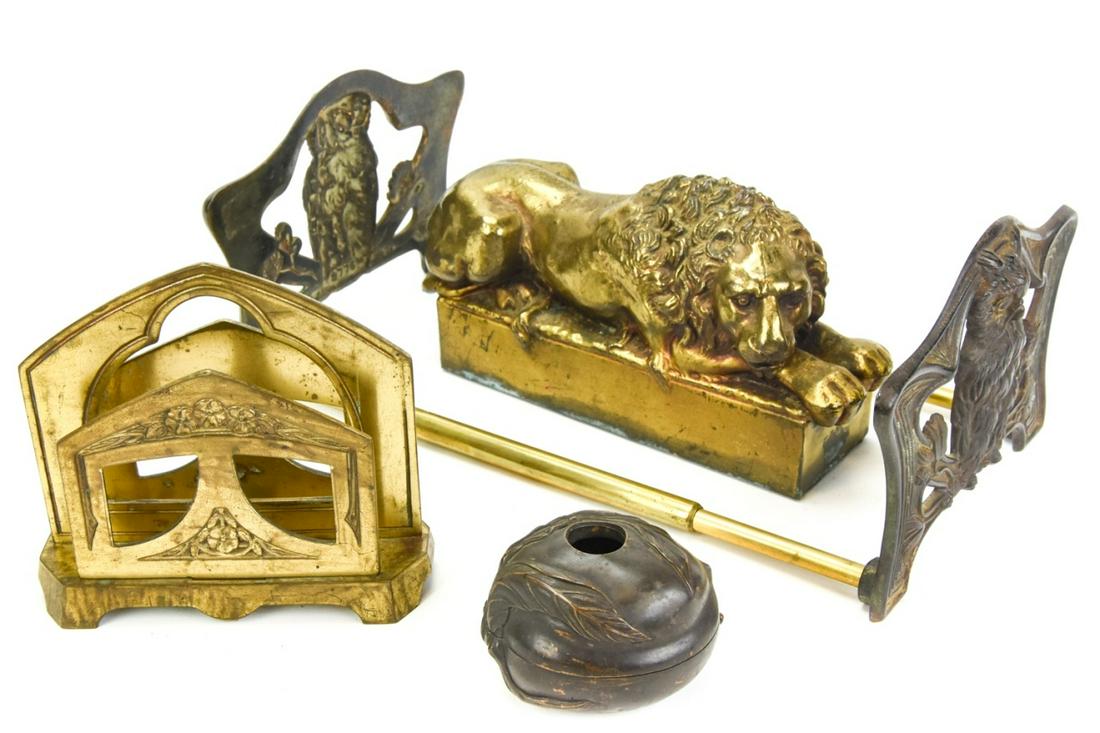 Antique Arts & Crafts Bronze Table Items (1 of 10)