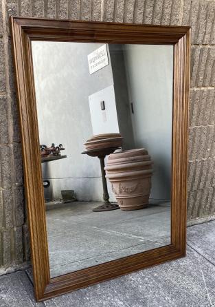 Antique Oak Ogee Frame Mirror (1 of 3)