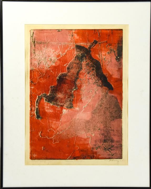 Sue Batson "Nerve Ending" Artist's Proof Print: Sue Batson "Nerve Ending" Artist's Proof Print. Signed in bottom right corner. Print measures 15 inches x 11 inches. Frame measures 20.25 inches x 16.25 inches.