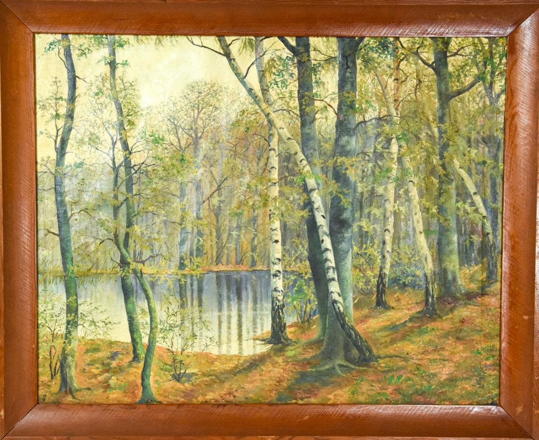 Woodland Scene Acrylic Painting on Canvas (1 of 6)