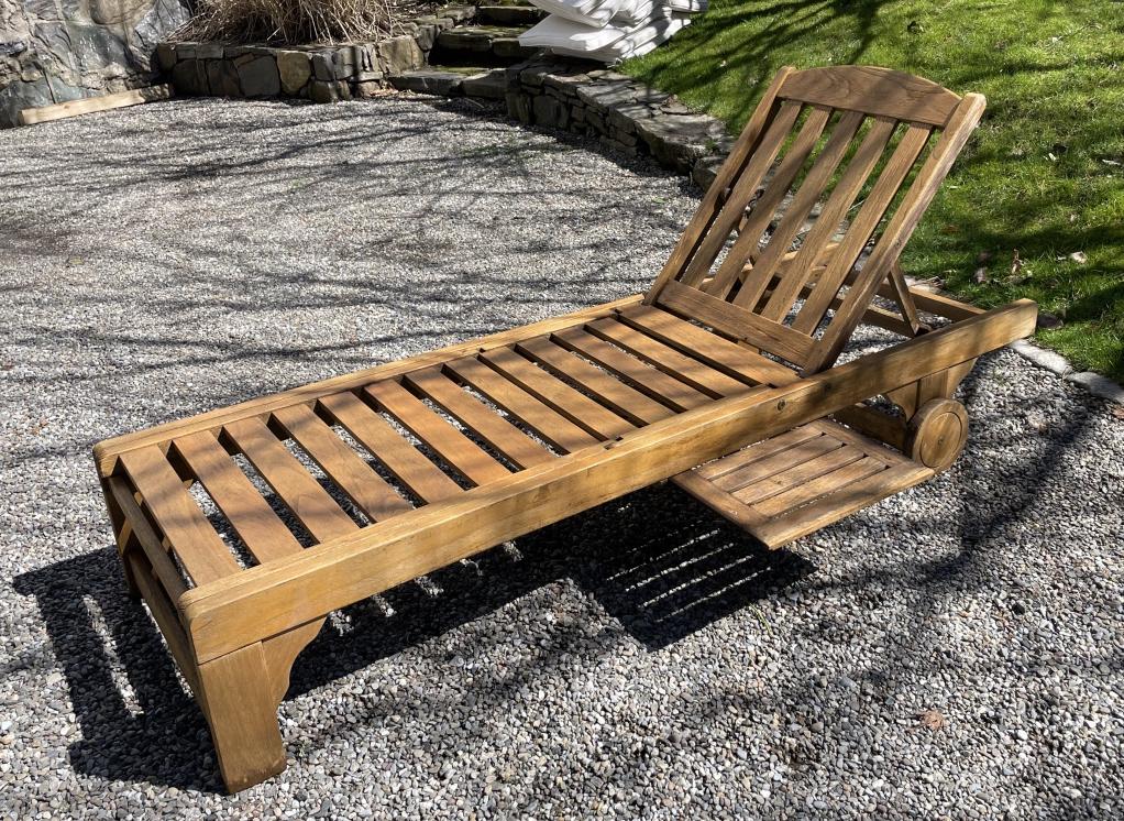 4 Smith Hawken Teak Chaise Lounge