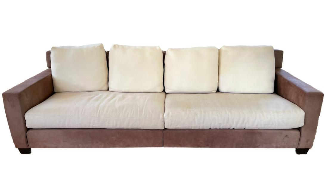 Holly Hunt Custom Upholstered Leather Sofa (1 of 4)