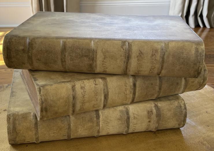 Craftsman Made Carved Wood Faux Book Stack (1 of 5)