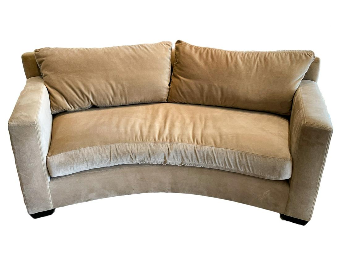Holly Hunt Custom Upholstered Demilune Sofa (1 of 5)