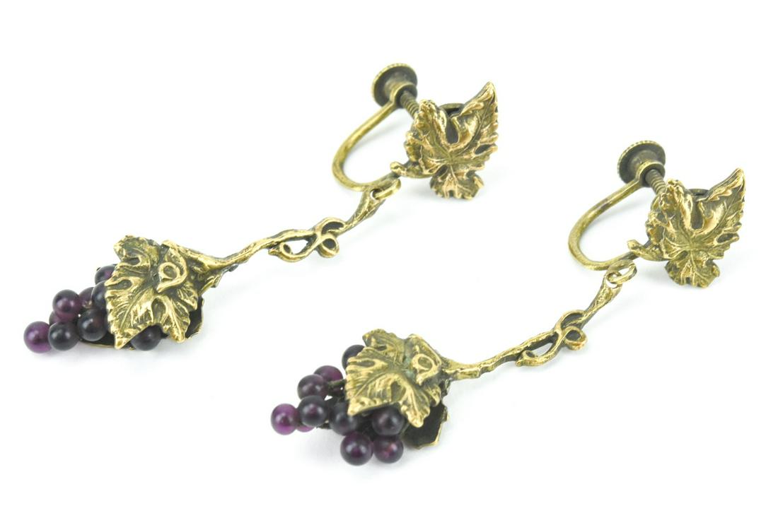 Antique Art Deco Grape Cluster Motif Earrings (1 of 5)