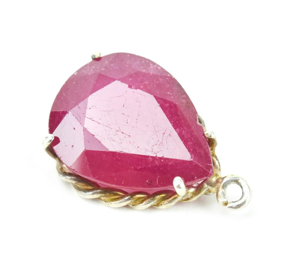12.5 Carat Pear Shaped Ruby as Necklace Pendant (1 of 5)