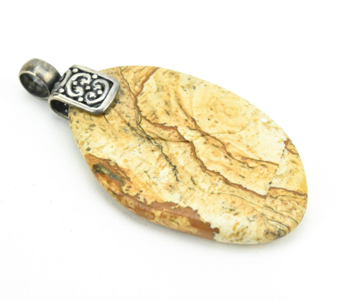 Sterling Silver & Jasper Necklace Pendant (1 of 6)
