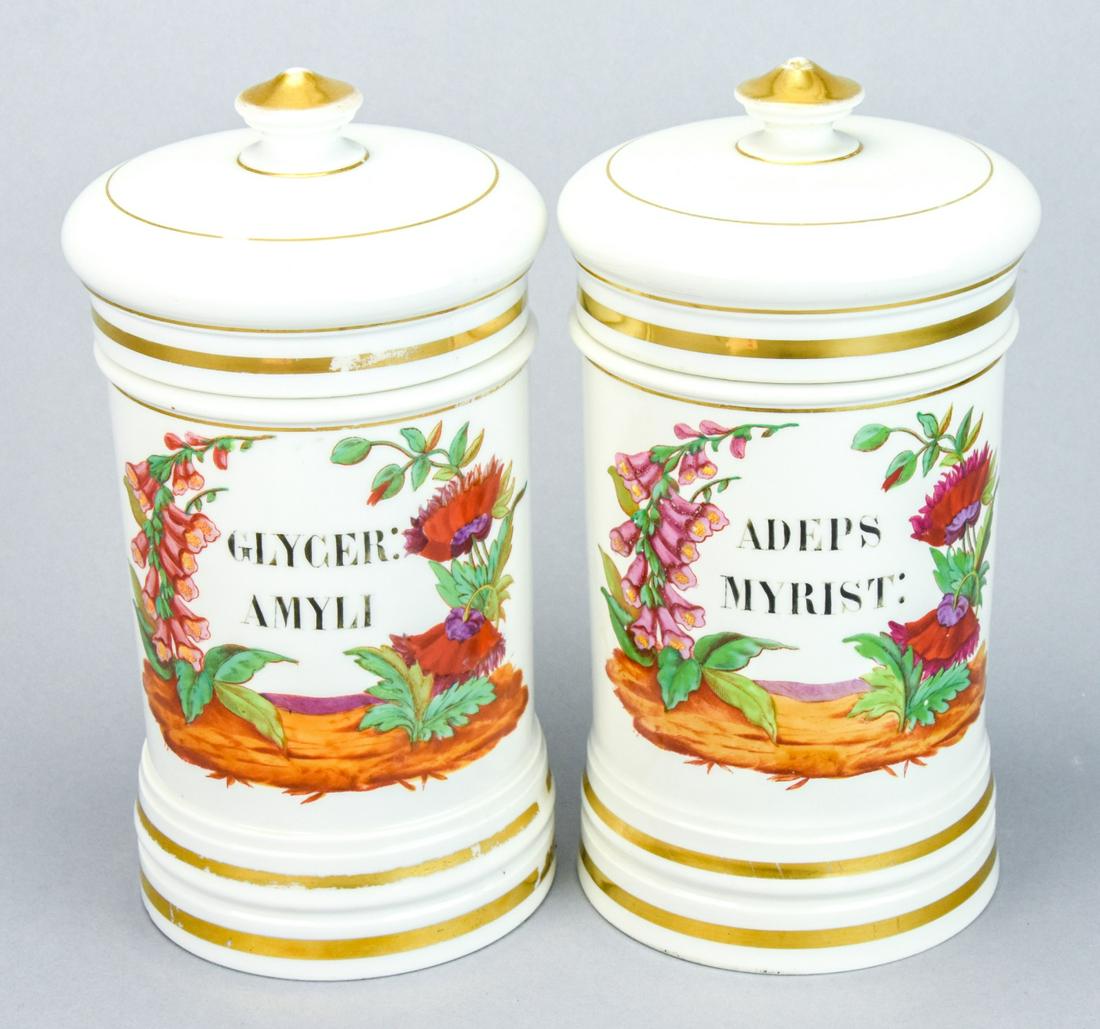 Pair French Lefebure & Cie Apothecary Jars (1 of 9)
