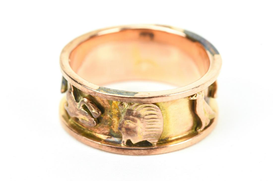 Estate 10KT Gold Egyptian Revival Ring (1 of 6)