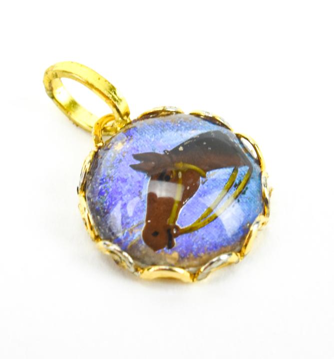 English Essex Crystal Butterfly Wing Horse Charm (1 of 5)