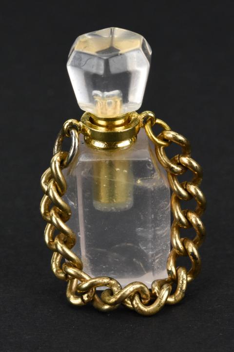 Carved Rose Quartz Perfume Bottle Necklace Pendant (1 of 4)