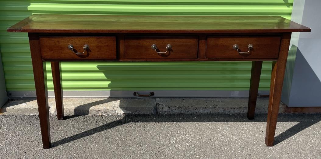 Arts & Crafts 3 Drawer Console Table (1 of 6)