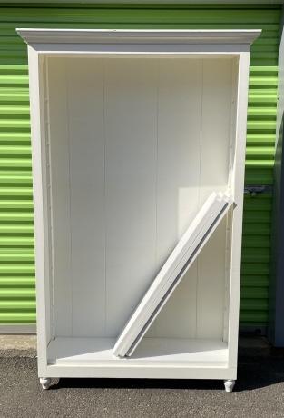 Crate & Barrel 3 Shelf Bookcase w Craquelure (1 of 5)