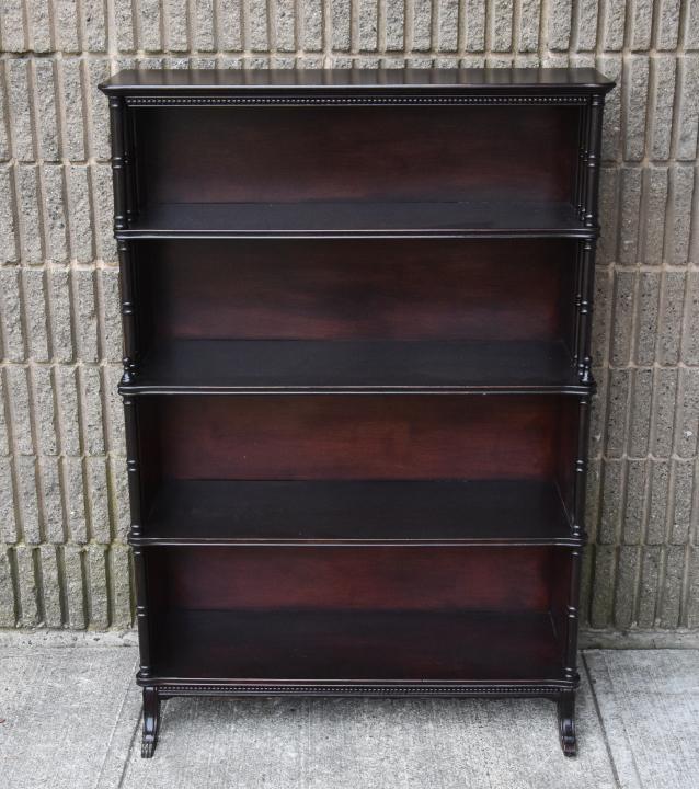 Regency Style Tiered Bookcase w Brass Claw Feet (1 of 9)