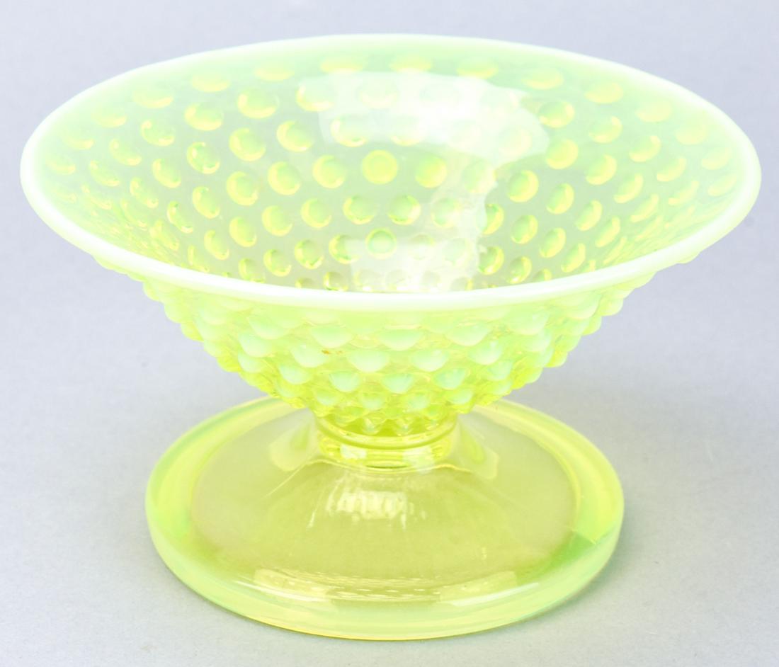 Vintage Fenton Vaseline Glass Centerpiece Compote (1 of 8)