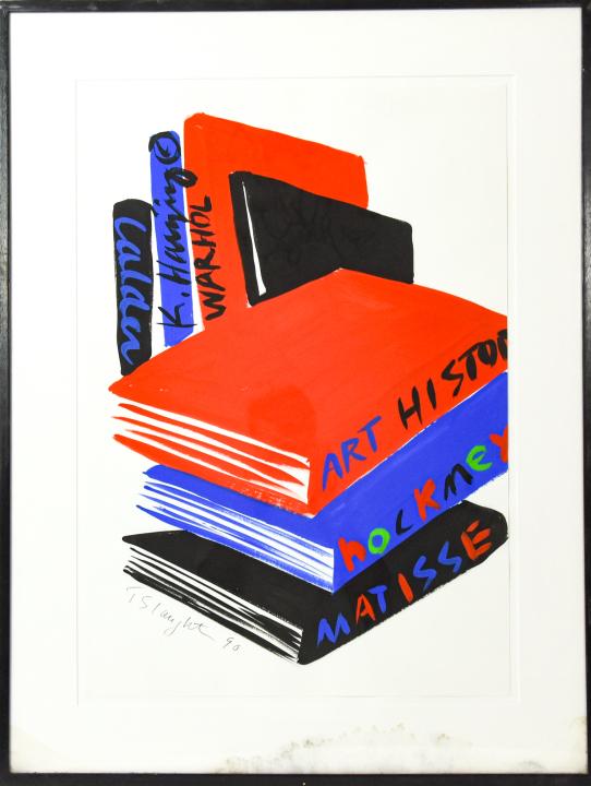 Tom Slaughter Acrylic Painting on Paper Signed (1 of 7)