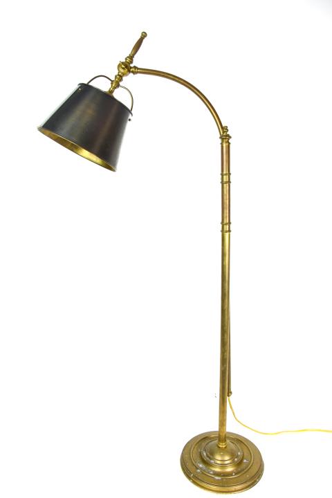 Arts & Crafts Style Brass Adjustable Standing Lamp (1 of 9)