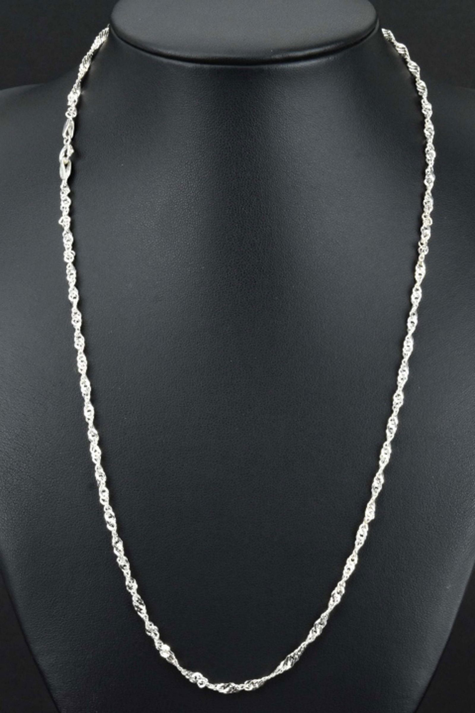 Sterling Silver Rope Twist Motif 20 Inch Necklace (1 of 8)