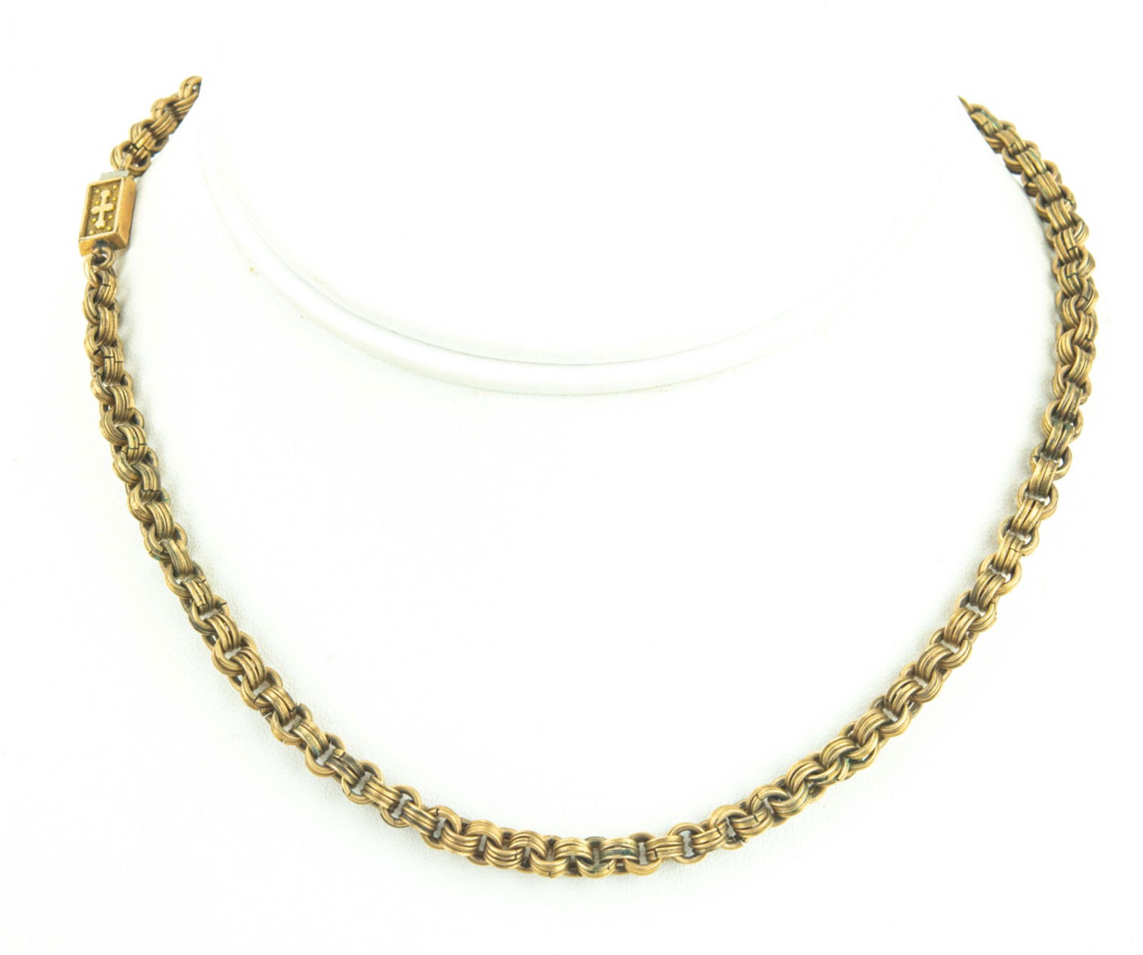 Antique 19th C Gold Fill Rolo Link Necklace Chain (1 of 7)