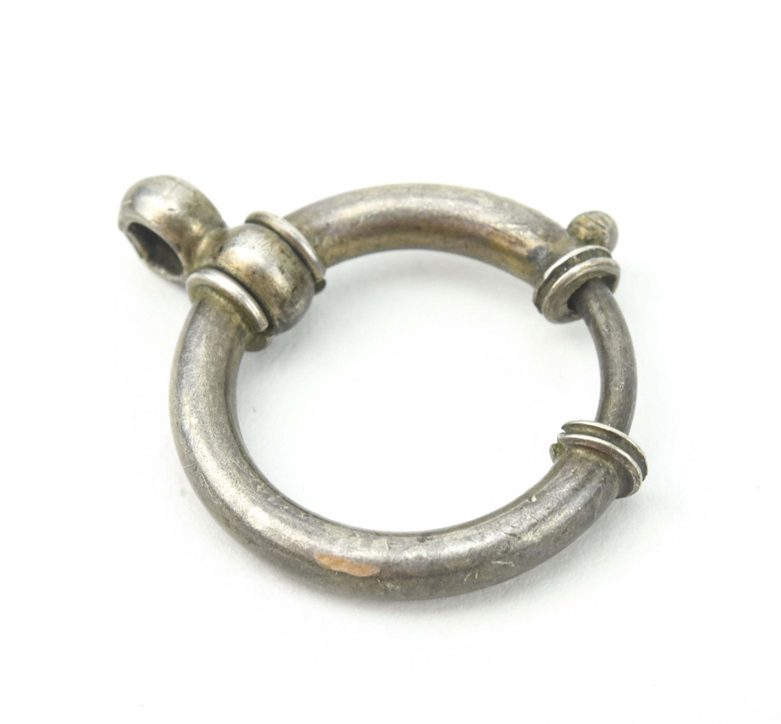 Large Antique 19th C Spring Ring for Charms etc (1 of 5)