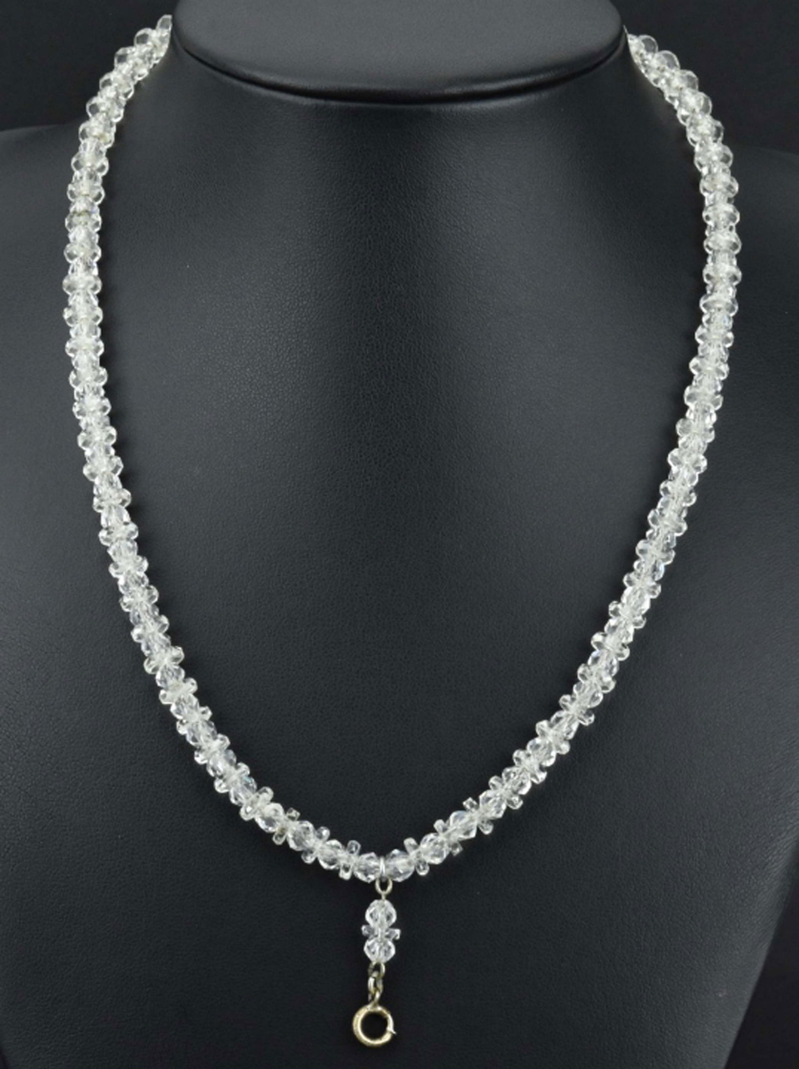 Antique C 1920s Art Deco Rock Crystal Necklace (1 of 7)