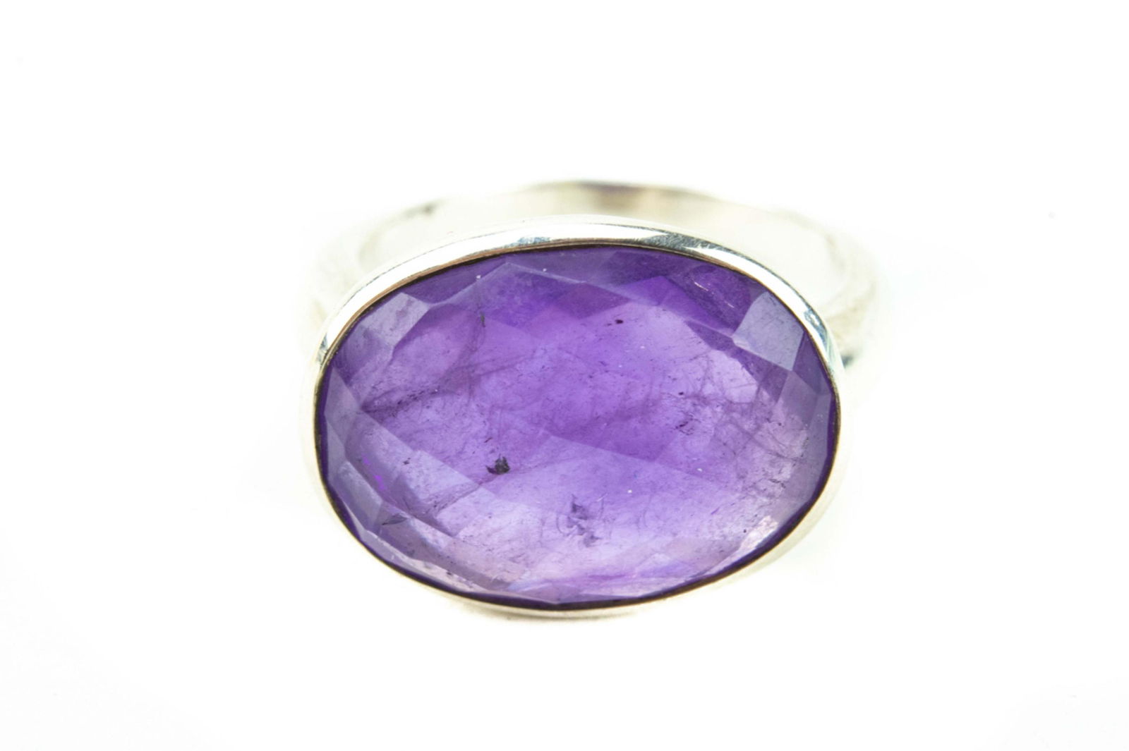 Sterling Silver & 12 Carat Briolette Amethyst Ring (1 of 6)