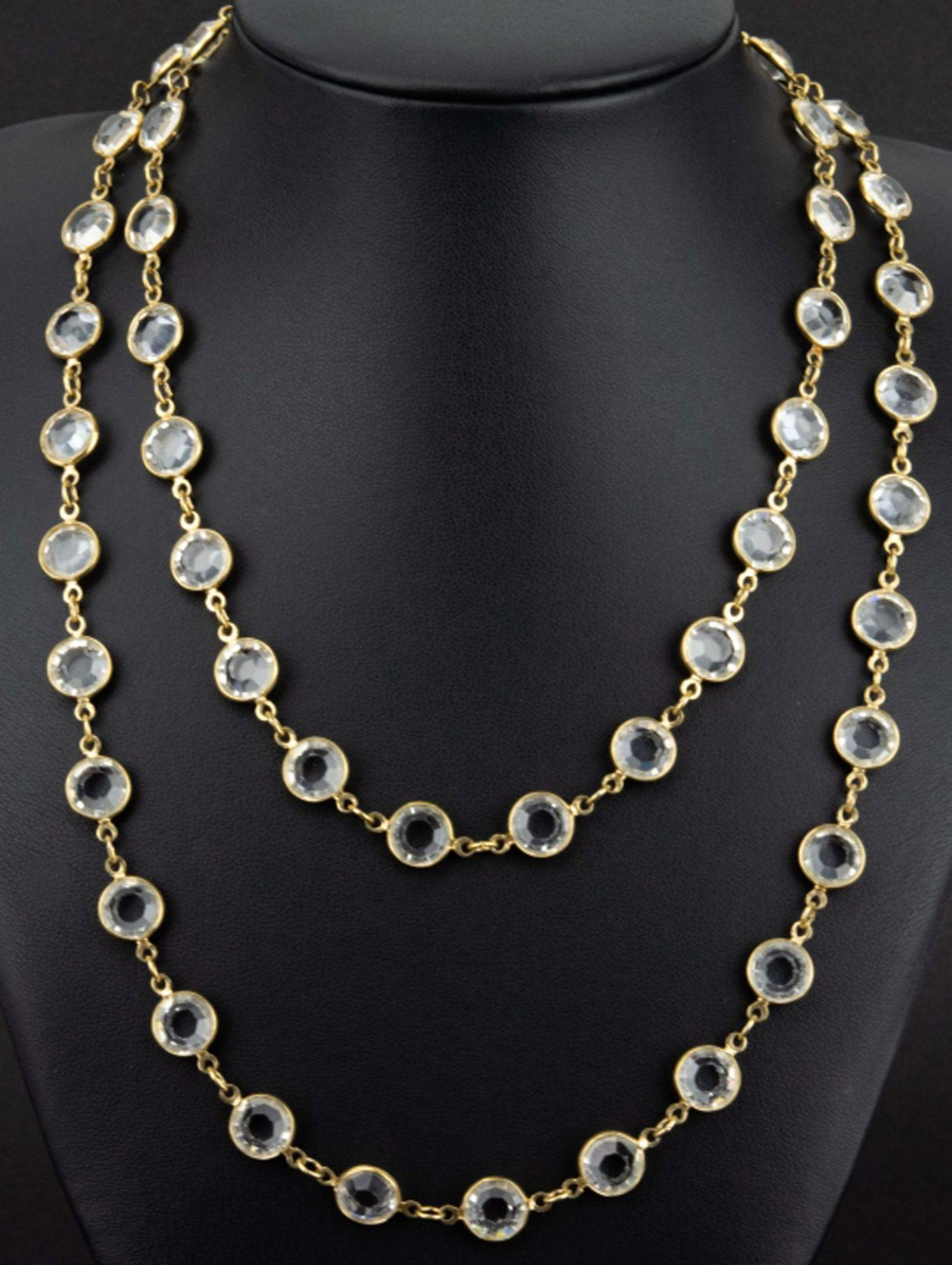 Swarovski Bezel Set Crystal Pool of Light Necklace (1 of 6)