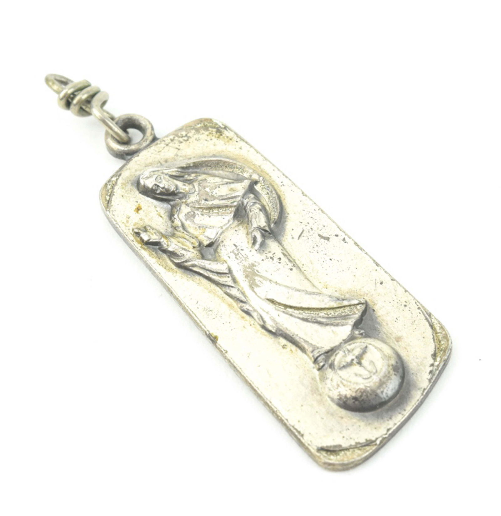 Estate Sterling Silver Virgin Mary Pendant (1 of 5)