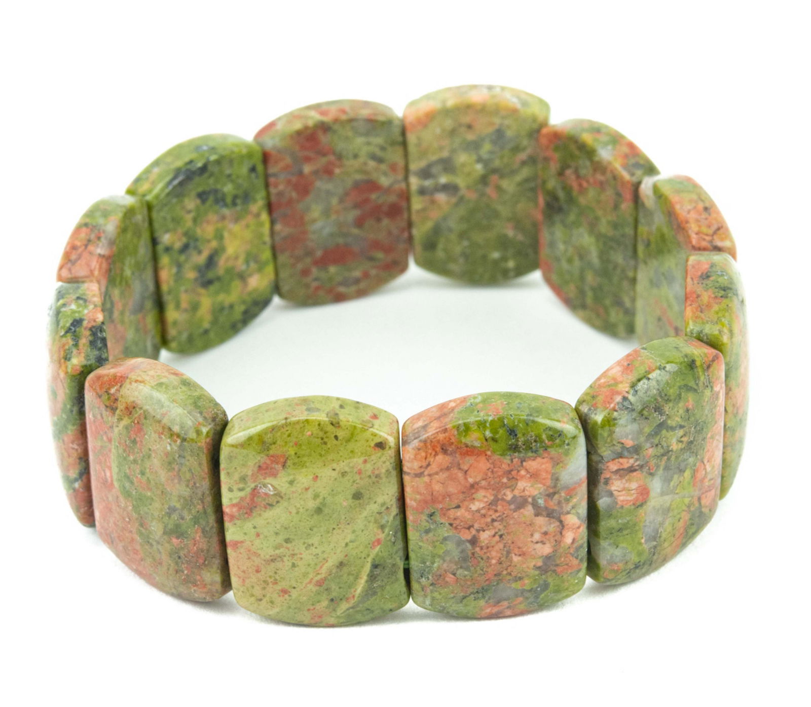 Carved Jasper Beads Panel Bracelet (1 of 7)