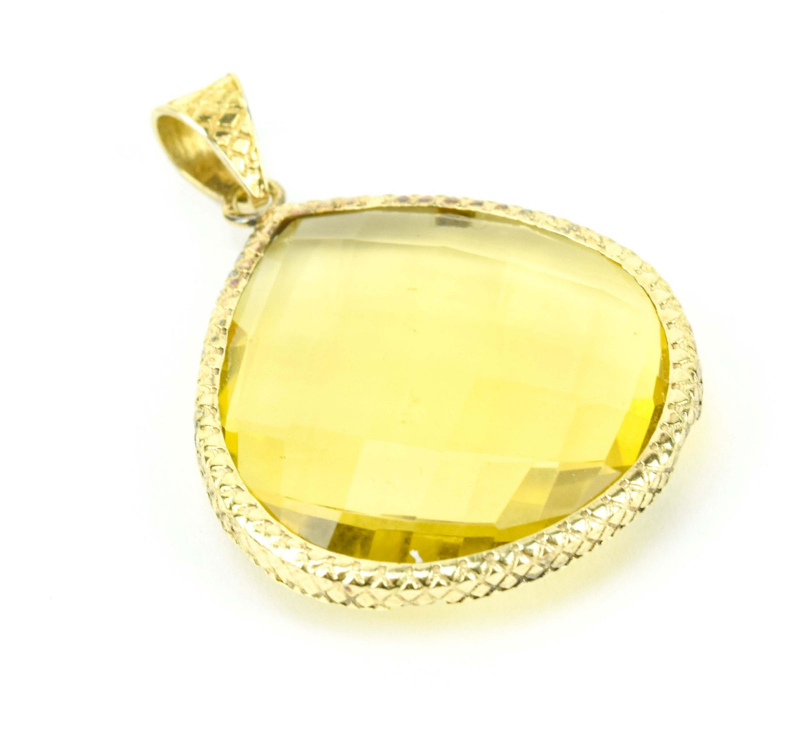 Italian Gold Over Silver & Citrine Pendant (1 of 4)