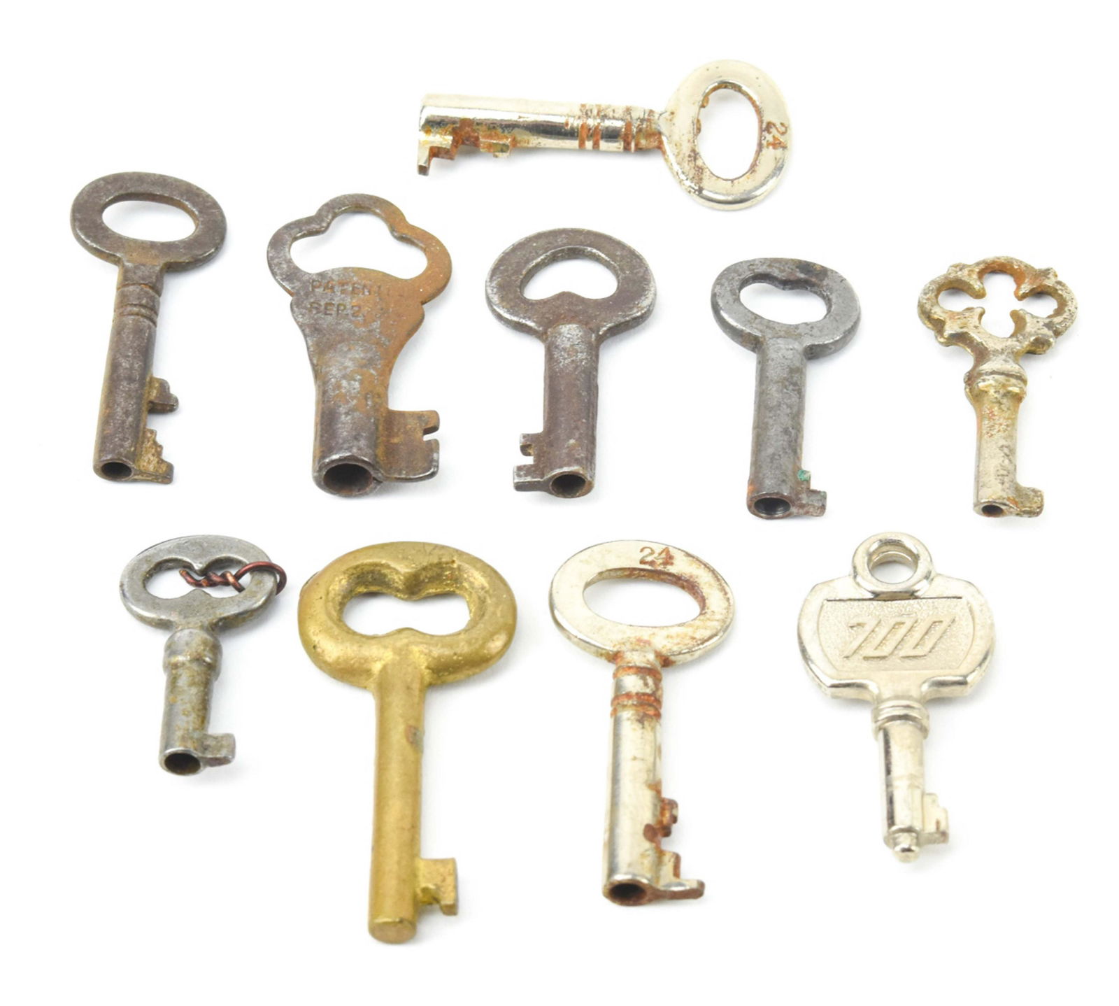 Collection Antique 19th C Miniature Skeleton Keys (1 of 6)