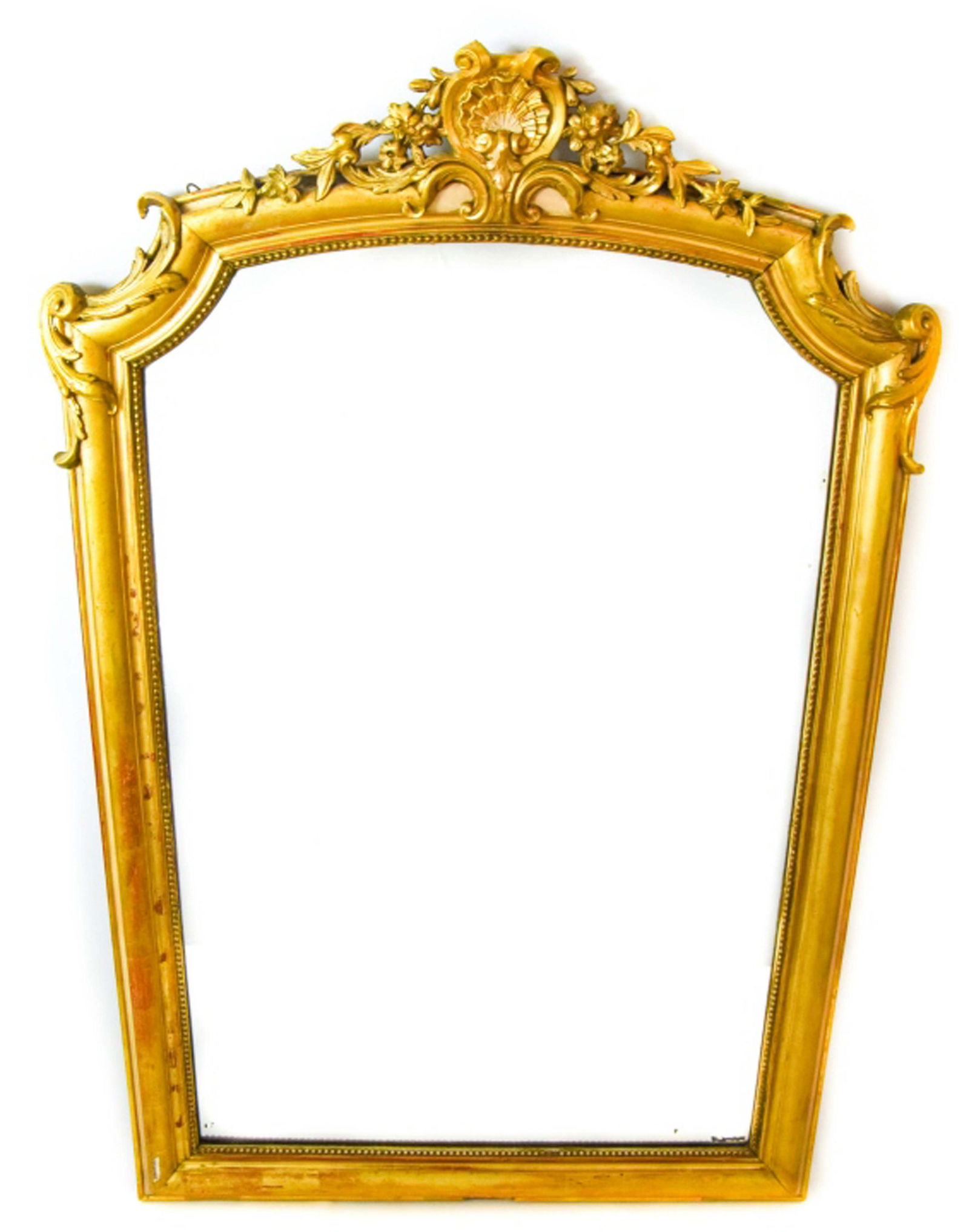 Antique 5 Ft Rococo Revival Carved Giltwood Mirror (1 of 10)